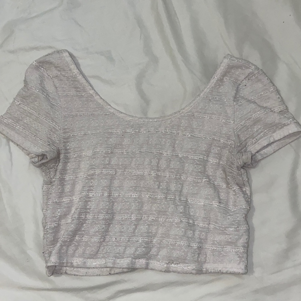 White Lace Crop Top
